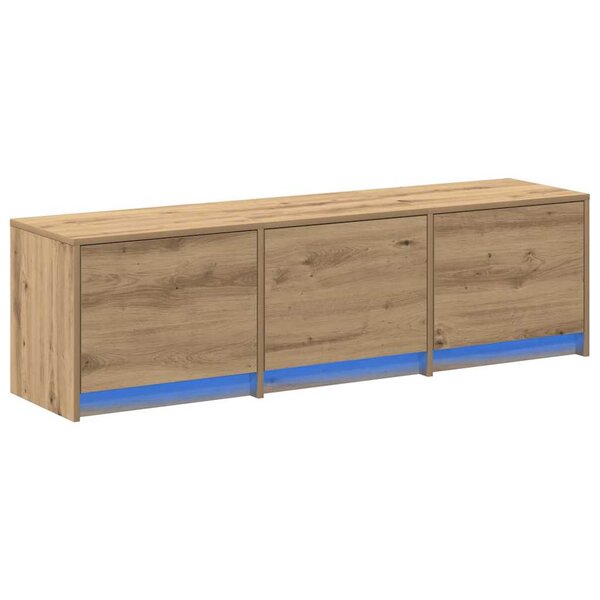 vidaXL Armoire TV avec LEDs avec tiroir Chêne artisan 140 x 34 x 40 cm