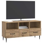 vidaXL Meuble TV 102 x 34 5 x 50 cm Chêne artisanal Bois d'ingénierie
