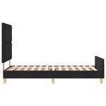 vidaXL Cadre de lit Noir 90x200 cm en tissu