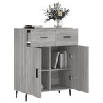 vidaXL Buffet sonoma gris 69 5x34x90 cm bois d'ingénierie