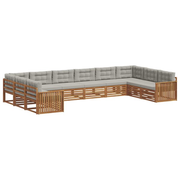 vidaXL Ensembles de canapés 7 pc Gris Naturel et Clair