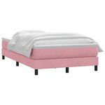 vidaXL Sommier à lattes de lit avec matelas rose 120x220 cm velours
