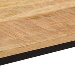vidaXL Table à manger 110x55x75 cm bois de manguier massif brut et fer