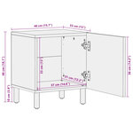 vidaXL Tables de chevet 2 Pièces noir 40x33x46 cm bois de manguier solide