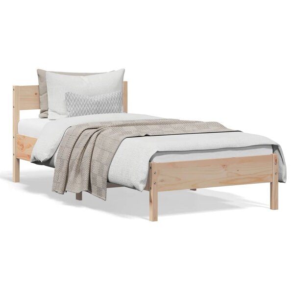 vidaXL Cadre de lit sans matelas 75x190 cm bois de pin massif
