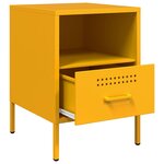 vidaXL Tables de chevet 2 Pièces jaune moutarde 36x39x50 5 cm acier