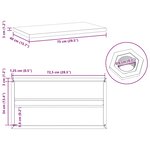 vidaXL Étagères murales 2 Pièces 75x40x3 cm argenté acier inoxydable
