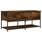 vidaXL Banc de rangement chêne fumé 100x42 5x47 cm bois d'ingénierie