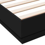 vidaXL Cadre de lit avec LED sans matelas noir 150x200 cm