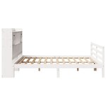 vidaXL Lit bibliothèque sans matelas blanc 180x200 cm bois pin massif