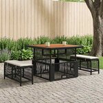 vidaXL Ensemble de salle à manger pour jardin 3 Pièces Beige et crème