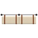 vidaXL Tête de lit suspendue Uni Crème 190 x 55 x 5 cm PU antique