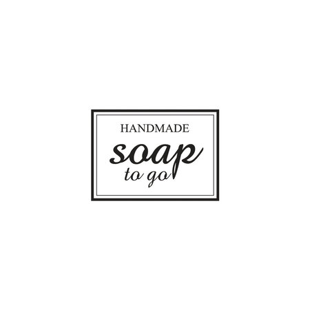Tampon en bois Handmade Soap to go 3x4cm