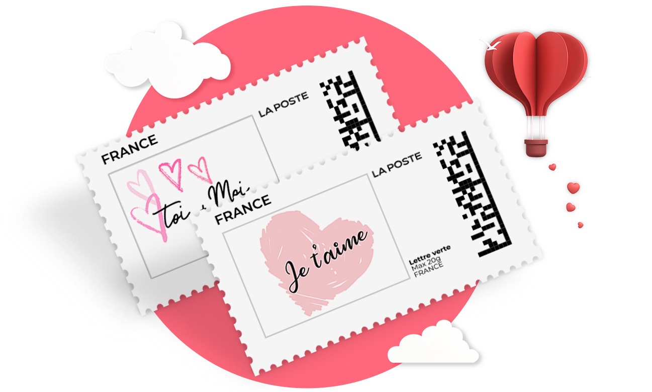 Envoyez un cadeau de SaintValentin Timbres La Poste La Poste