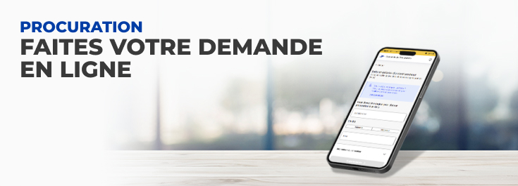 Procuration  Faites votre demande en ligne