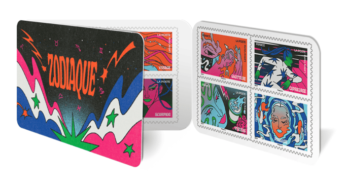 Carnet de 12 timbres Zodiaque