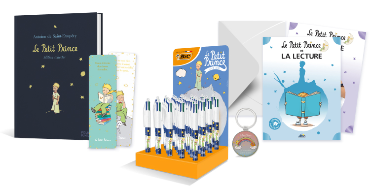 Livres, magnets, stylos et marque page Petit Prince