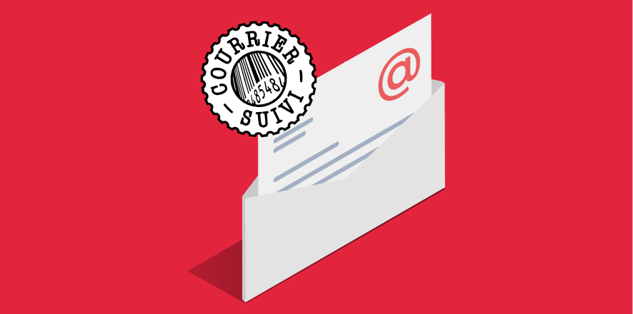 e-lettre rouge suivie