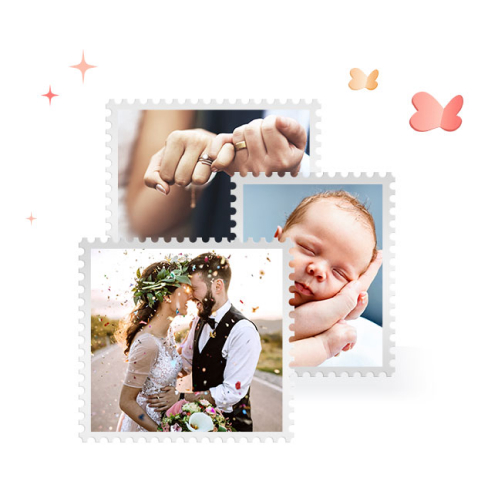 Créez des timbres personnalisés avec vos photos
