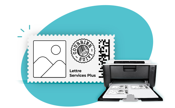 Imprimez un timbre Lettre Services Plus