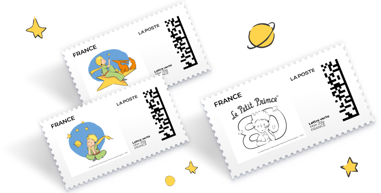3 timbres à imprimer Petit Prince