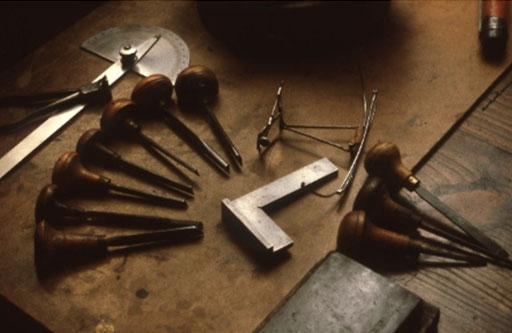 outils du graveur pour la taille-douce