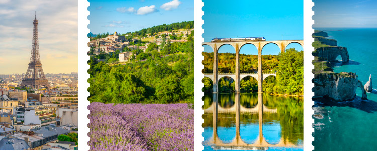 Les plus belles régions de France en timbre