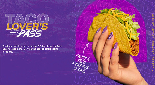 Un taco par jour : la formule choc d’abonnement de Taco Bell