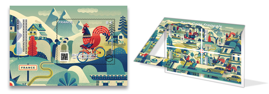 #NFTimbre5 - Coqs français