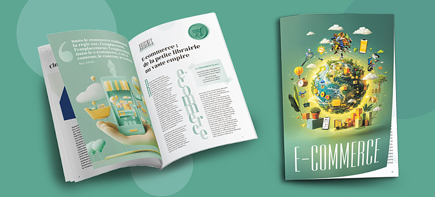 Visuels d'illustration du mag e-commerce