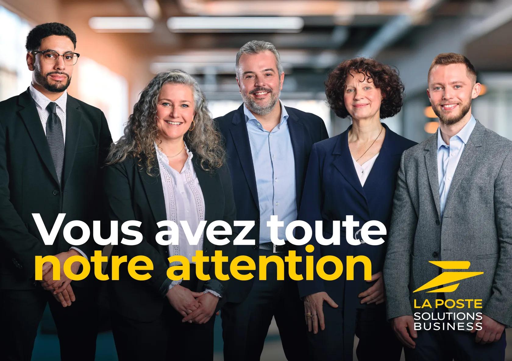 Portraits de commerciaux La Poste Solutions Business à l'écoute de leurs clients B2B