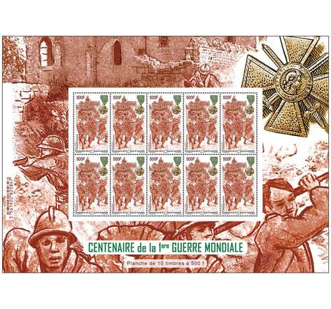 Timbre - Polynésie Française - 1ère Guerre Mondiale