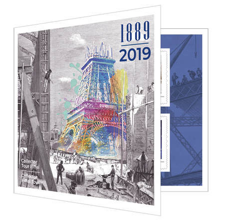 Collector 4 timbres - 130 ans de la Tour Eiffel - International - Lettre Prioritaire