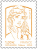 Timbre Marianne et la jeunesse - Orange - 1€