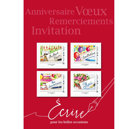 Collector 4 timbres - Beaujard - Lettre Verte