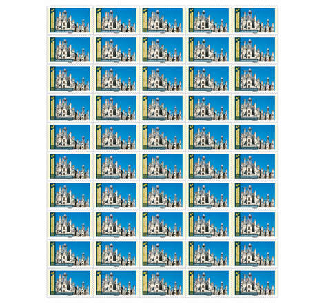 Feuille 50 timbres - Château de Chambord - Lettre prioritaire