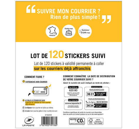 Sticker Suivi - Lot de 120