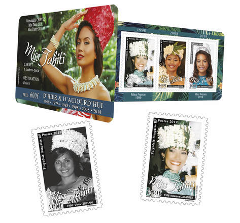  Polynésie Française - Carnet Miss Tahiti 2019 - 6 timbres autocollants