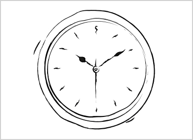 Mon Timbre en Ligne Doodle Horloge 