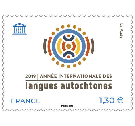 Timbre - Unesco - 2019 Année Internationale des langues autochtones