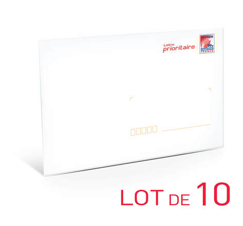 Prêt-à-Poster - Lettre Prioritaire - 50g - Format C5 - Enveloppes en lot de 10