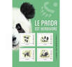 Collector 4 timbres - Ours pandas - Lettre Verte