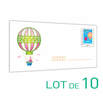Prêt-à-Poster Montgolfière - Format DL - Lettre Verte - 20g - Enveloppes en lot de 10