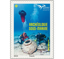 Timbre - Euromed - Archéologie sous-marine - Lettre Prioritaire - International