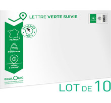 Prêt-à-Poster - Lettre verte suivie - 100g - Format C4 - Enveloppes en lot de 10