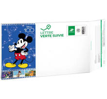 Prêt-à-Poster - Lettre verte suivie - S - Pochette cartonnée 33 x 25 cm - Épaisseur 3cm - Edition limitée Disney - 100 ans d'histoires à partager