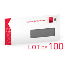 Prêt-à-Poster - Lettre Prioritaire - 20g - Format DL - Enveloppes à fenêtre en lot de 100 