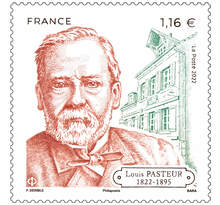 Timbre - Louis Pasteur (1822-1895) - Lettre verte