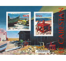 Bloc 2 timbres Saint-Pierre-et-Miquelon - Le Cabestan