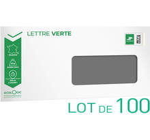 Prêt-à-Poster - Lettre verte suivie - 20g  - Enveloppes à fenêtre en lot de 100 